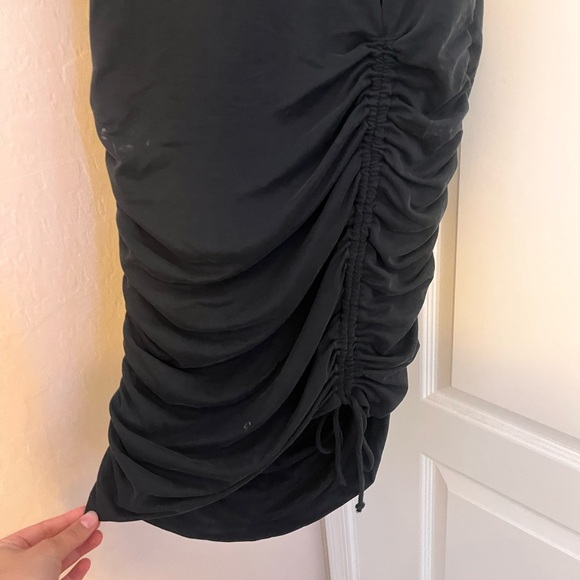 Dark gray short sleeve dress - Picture 3 of 5
